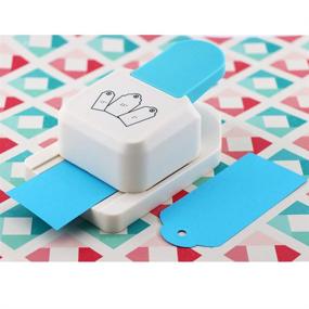 img 1 attached to 🎁 KAMEI Paper Craft Tag Punch: DIY Label Gift Punch Shape Scrapbooking Supplies for Kids, Teachers, and Office Use in 1.5", 2", and 2.5" Sizes