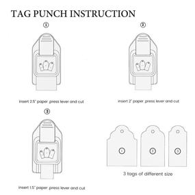img 2 attached to 🎁 KAMEI Paper Craft Tag Punch: DIY Label Gift Punch Shape Scrapbooking Supplies for Kids, Teachers, and Office Use in 1.5", 2", and 2.5" Sizes