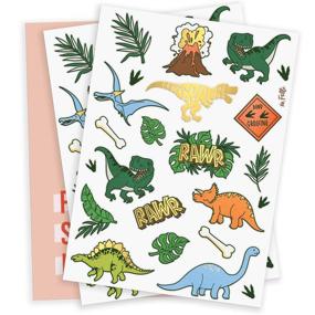 img 3 attached to Fetti Dinosaur Temporary Tattoos Kids