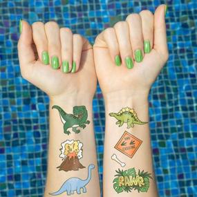 img 2 attached to Fetti Dinosaur Temporary Tattoos Kids