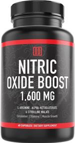 img 4 attached to 💪 Nitric Oxide Booster Supplement - Double Dragon Organics, 1600mg Extra Strength L-Arginine, Citrulline Malate, and Alpha-Ketoglutarate for Enhanced Muscle Growth, Vascularity, and Energy (60 Count, 1 Bottle)