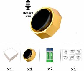 img 1 attached to 🐶 RIBOSY Recordable Button: Interactive Dog Training Buzzer with 30 Second Recording & Playback – Battery Included