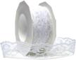 morex ribbon lace 20 inch white crafting logo