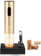 🍾 effortlessly open wine bottles with secura electric wine opener - rechargeable and stylish in champagne gold with foil cutter логотип