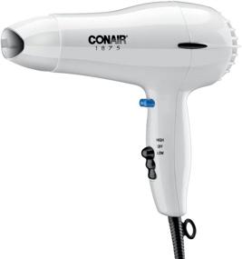 img 1 attached to 💨 Белый компактный фен Conair - мощность 1875 Вт