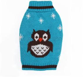 img 1 attached to NACOCO Питомник Переживающих Отличный свитер Совы: идеальная рождественская одежда для кошек и собак!