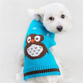 img 4 attached to NACOCO Питомник Переживающих Отличный свитер Совы: идеальная рождественская одежда для кошек и собак!
