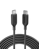 ⚡️ кабель anker powerline iii usb-c to usb-c 2.0 - 10 футов, 60 вт, для macbook pro, ipad pro, switch, samsung galaxy, pixel и других устройств (черный) логотип