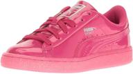 👟 puma glitter basket beetroot running shoes for athletic girls logo