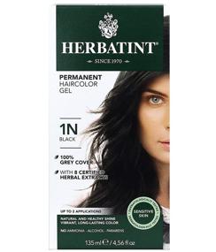 img 4 attached to Herbatint Permanent Haircolor Gel, 1N 🖤 Black: Rich & Long-lasting Results, 4.56 Ounce