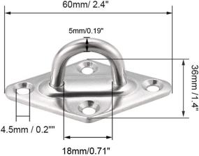 img 2 attached to Uxcell Stainless Ceiling Hardware 60MmX36MmX23Mm