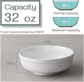 img 2 attached to 🍲 DOWAN Kitchen Porcelain Cereal Bowl with Non-Slip Base