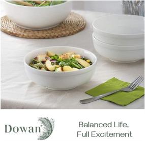 img 3 attached to 🍲 DOWAN Kitchen Porcelain Cereal Bowl with Non-Slip Base