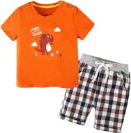 👕 cotton t shirt vacation outfits for boys: trendy clothing sets for a stylish wardrobe logo