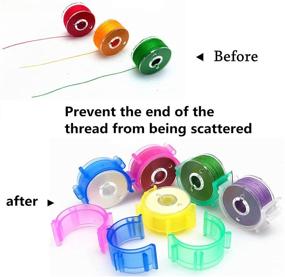 img 3 attached to 🧵 80-Pack Colorful Sewing Bobbin Clips - Small Sewing Tool Accessory for Thread Holder