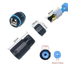 img 3 attached to 5-пак IP68 водонепроницаемых разъемов сетевого кабеля RJ45 для женщин для улицы, LAN соединитель Cat5/5E/6A для улучшенной связи.