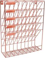easepres rose gold 6-tier metal wall mount hanging file holder: organize documents, letters, and magazines with style логотип
