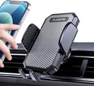 📱 sturdy universal car phone holder mount - floveme air vent cell phone mount cradle [secure fit] for 12 11 pro max/xr/xs/x (carbon black) logo