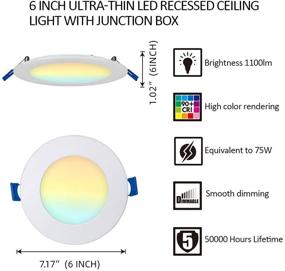 img 3 attached to 🌞 Bison Ultra Thin LED Light Panel - Adjustable Color Temperature (2700K to 5000K)