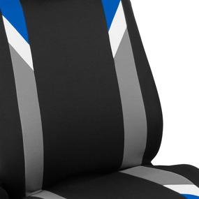 img 2 attached to 🚗 FH Group FB033102 Premium Modernistic Seat Covers - Blue/Black - Fits Most Car, Truck, SUV, or Van + Bonus Gift
