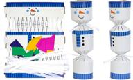 🎅 crafty fun: iconikal diy make-your-own snowman christmas party favor, 12-pack logo