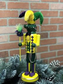 img 1 attached to 🐊 Santa's Workshop 70701 Mardi Gras Gator Nutcracker, 14", Multi