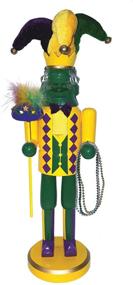 img 2 attached to 🐊 Santa's Workshop 70701 Mardi Gras Gator Nutcracker, 14", Multi