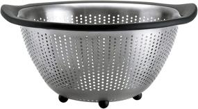 img 1 attached to 🥄 5-Quart Stainless-Steel Colander by OXO Good Grips - Silver