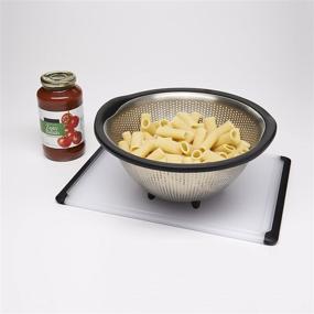 img 2 attached to 🥄 5-Quart Stainless-Steel Colander by OXO Good Grips - Silver