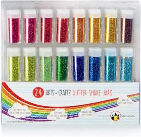 img 4 attached to 🎨 Original Stationery Glitter Shake Jars - Extra Fine Powder, 24 Multi Color Assorted Set - Ideal for Slime, Crafts, and Kids' Projects - Perfect for Home Decor, Face Paint, Nails - 24 pcs