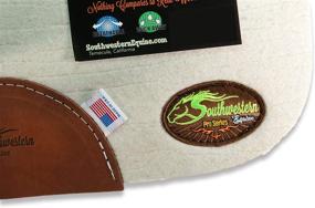 img 1 attached to Premium Southwestern Equine Lone Star 100% Pressed Wool Saddle Pad in Cream or Grey: Superior Comfort and Durability