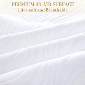 img 2 attached to Queen Size Waterproof Mattress Pad - Breathable 3D Air Fiber Fabric Protector - Easy to Clean and Soft - Fits Up to 21 Inches Deep Pocket Skirt