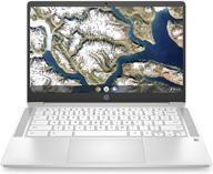 🔍 обновленный ноутбук hp chromebook 14 дюймов с hd-дисплеем (14a-na0020nr) - intel celeron n4000, 4 гб озу, 32 гб emmc, chrome - керамический белый. логотип