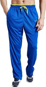 img 4 attached to 🏃 ZENGVEE Men's Sweatpants with Zippered Pockets Open Bottom - Ideal for Jogging, Workout, Gym, Running, and Training