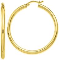 💍 925 sterling silver gold tube hoop earrings - 3mm 4mm 5mm silver & gold round hoops - 14k gold plated silver earrings - 15mm to 50mm sizes logo