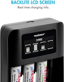 img 3 attached to 🔋 Tenergy TN474U Portable 4-Bay NiMH/NiCD Battery Charger with LCD Display, USB Input for enhanced AA/AAA NiMH and NiCD Battery Charging