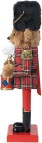 img 1 attached to 🎄 FUNPENY 14" Christmas Decorative Nutcracker Figures - Wooden Handmade Drummer Bear: Festive Collectible Nutcracker Ornament & Gift for Indoor Winter Table/Desktop/Fireplace Decorations