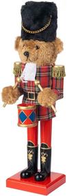 img 2 attached to 🎄 FUNPENY 14" Christmas Decorative Nutcracker Figures - Wooden Handmade Drummer Bear: Festive Collectible Nutcracker Ornament & Gift for Indoor Winter Table/Desktop/Fireplace Decorations