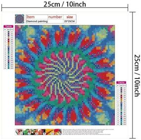 img 3 attached to 🖼️ HaiMay 6 пакетов для выполнения 5D росписи драгоценными камнями - Полное сверло рисунка алмазами Мандала для украшения стены, Холст 10×10 дюймов, Рисунки Мандала в стиле алмазных камней.