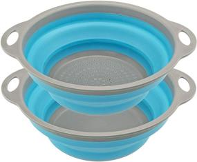 img 4 attached to 🥣 Southern Homewares Collapsible Drainer and Bowl Set - Kitchen Strainer Pack for Preparation and Cooking