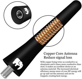 img 2 attached to 📻 Optimized FM/AM Reception Short Rubber Copper Core Antenna for Chevy - Silverado (2007-2021), Colorado (2003-2021), Equinox (2003-2017), Avalanche (2002-2013), 2.5" inch - ONE250