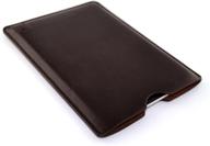 📚 dockem executive sleeve for ipad mini 5, 4, 3, 2, 1: premium synthetic leather tablet case: slim, microfiber lined, professional, protective cover - dark brown логотип