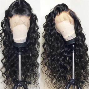 img 2 attached to 💇 Lumiere Brazilian Loose Deep Wave Human Hair Lace Front Wig 22 Inch - Pre-Plucked 13x5x1 T-Part Lace Frontal Wig with Baby Hair - Glueless Loose Deep Human Hair Lace Front Wig for Black Women