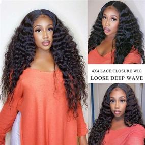 img 1 attached to 💇 Lumiere Brazilian Loose Deep Wave Human Hair Lace Front Wig 22 Inch - Pre-Plucked 13x5x1 T-Part Lace Frontal Wig with Baby Hair - Glueless Loose Deep Human Hair Lace Front Wig for Black Women