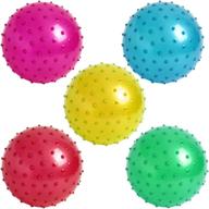 🏀 10-pack sbyure knobby balls - 7.87 inch sensory balls in assorted colors - sold deflated - fun bouncy ball party favors - sports game for kids, teens, and adults logo