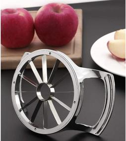 img 1 attached to Hedume Apple Slicer: 12-Blade Corer, Stainless Steel Fruit Slicer for Apples, Pears, Oranges, and More