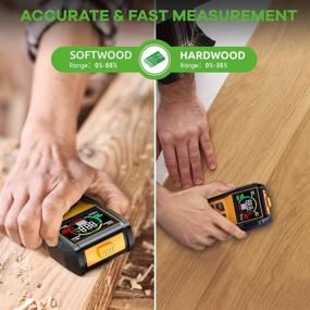 img 1 attached to 🌲 Enhanced 4-in-1 Inductive Pinless Wood Moisture Meter: Pinless-Type Digital Moisture Detector for Drywall, Firewood, and Masonry