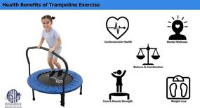 img 1 attached to 🎪 Kinertial x My First Mini Trampoline 36” Round – Ideal for Kids, Indoor/Outdoor Recreation, ASTM Safety Standards, Max Load 220lbs