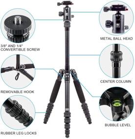 img 3 attached to AM 005K Lightweight Aluminum Travel Tripod
