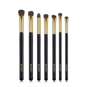 img 4 attached to 🖌️ BANFI 7-Piece Pure Pony Hair Eyeshadow Brushes Set, Pencil Smudge Blending Brush Travel Cosmetic Tool Kit for Eyes Makeup (Black)